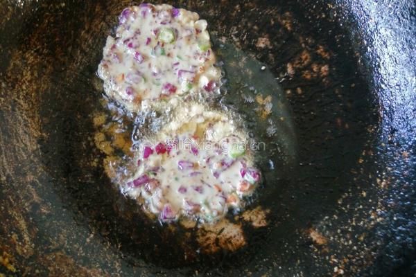 花生紫甘蓝煎饼的做法图解10