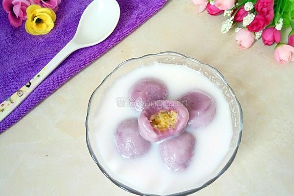 橙香紫薯汤圆的做法图解12