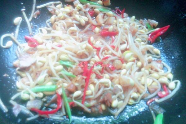 黄豆芽炒咸鱼的做法图解10