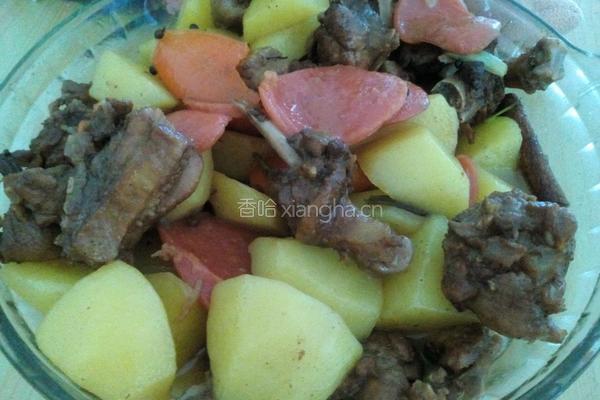 土豆焖鸭的做法图解3