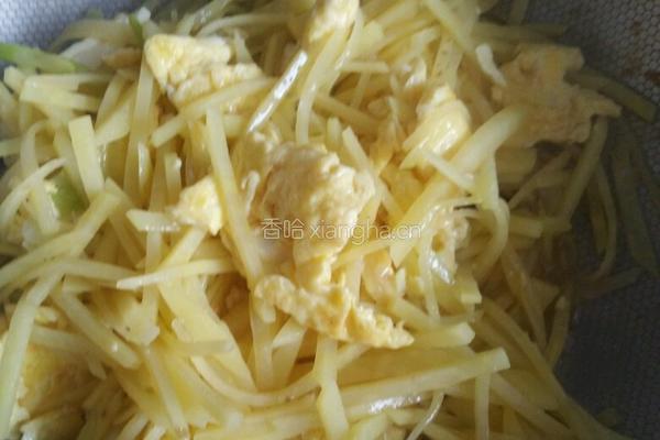 醋溜土豆丝炒鸡蛋的做法图解8