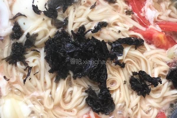 西红柿混汤面的做法图解5