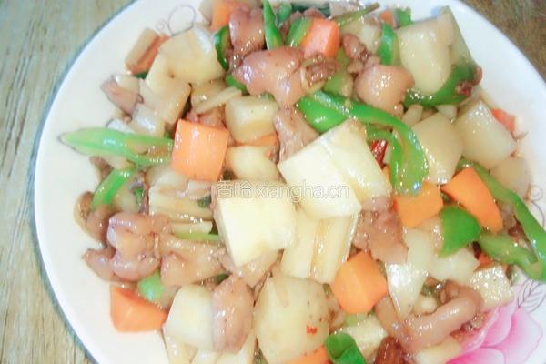 鸡肉炒藕丁的做法图解8
