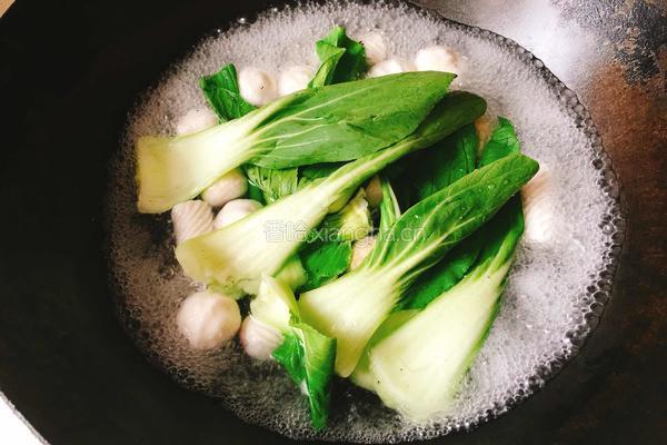 鱼丸肉丸青菜汤的做法图解3