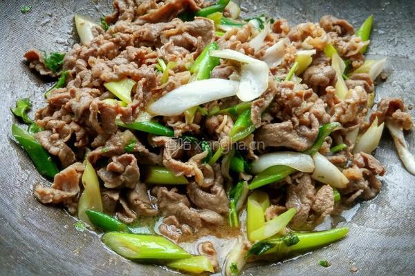 大葱炒羊肉的做法图解6