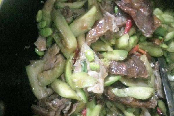丝瓜烤鸭的做法图解4