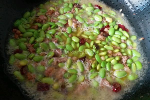 肉末炒毛豆的做法图解6