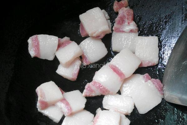 大白菜炒肉的做法图解3
