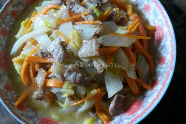 大白菜炒肉的做法图解8