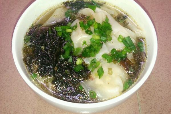 紫菜虾皮猪肉火腿云吞的做法图解8