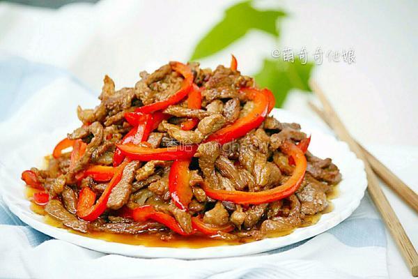 红椒炒肉(甜椒肉丝)
