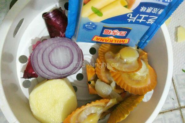 芝士焗扇贝的做法图解1