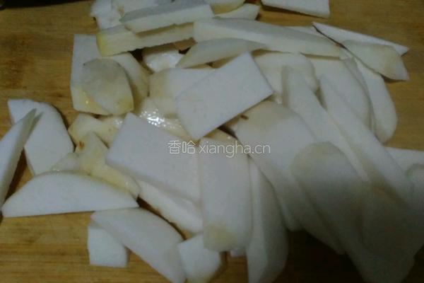 腊肉炒老芋头的做法图解4