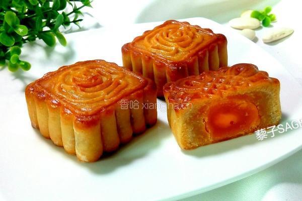 白芸豆蛋黄月饼的做法图解25