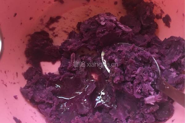 西米紫薯水晶卷的做法图解3