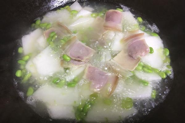 冬瓜毛豆咸肉汤的做法图解7