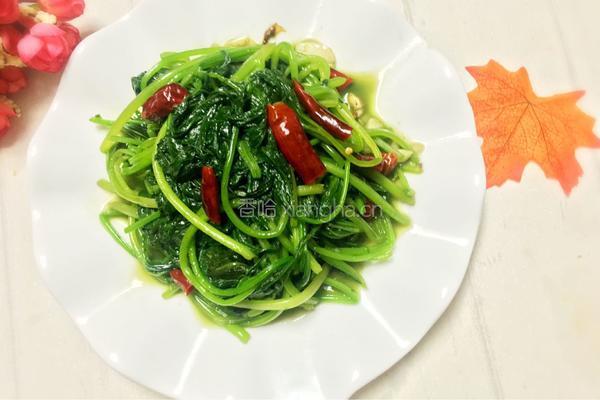 炒地瓜叶的做法图解8