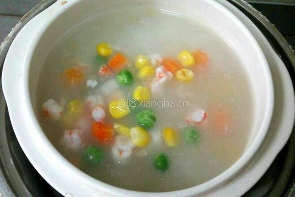 虾肉粥的做法图解8