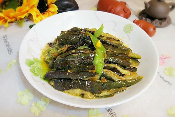 咸蛋黄烧茄子的做法图解10