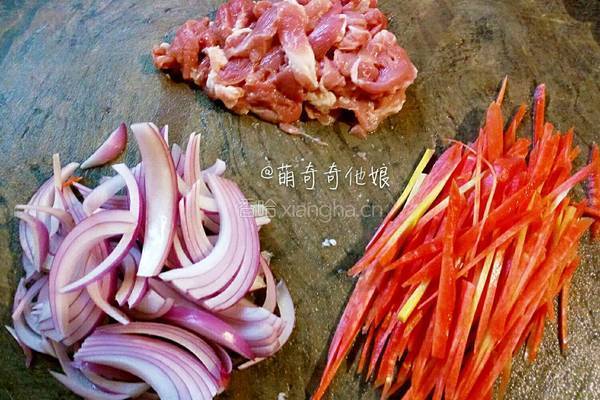 豆芽肉丝炒饼的做法图解7