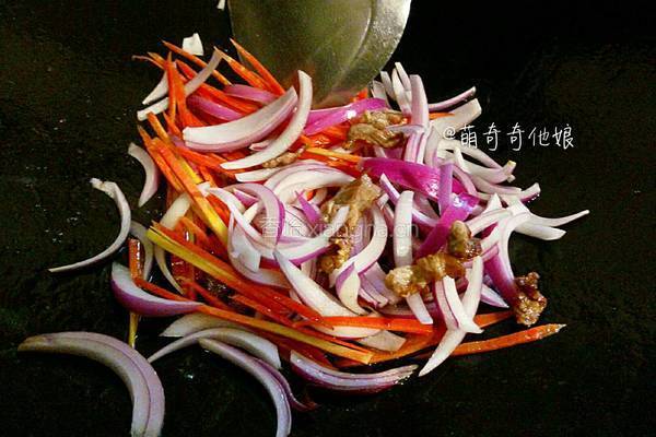豆芽肉丝炒饼的做法图解9