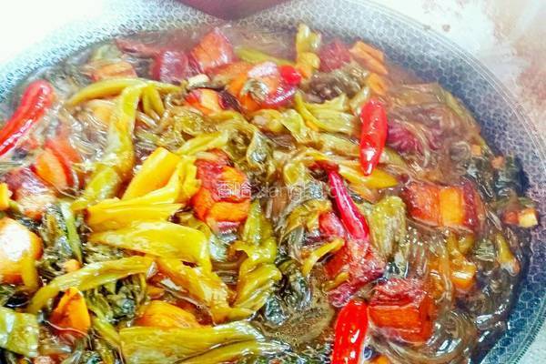 酸菜炖粉条的做法图解13