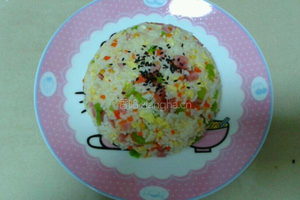 青椒炒饭的做法图解7