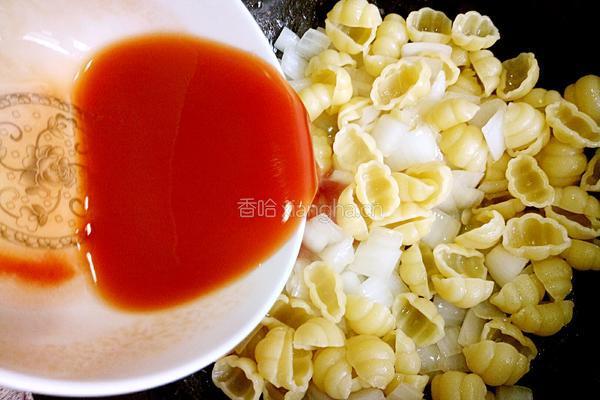 黑椒茄汁贝壳意面的做法图解10