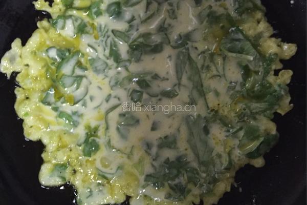 芹菜叶煎饼的做法图解5