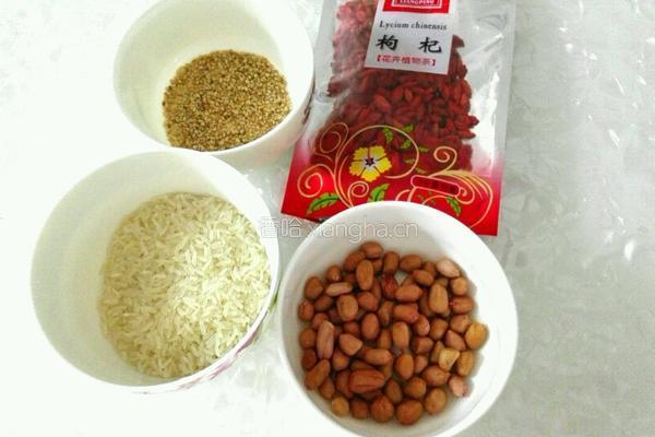 花生芝麻粥的做法图解1