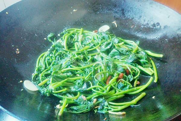 炝炒红薯尖的做法图解6