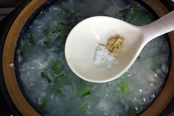 鸡肉菜粥的做法图解9