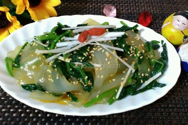 红油菠菜粉皮的做法图解14