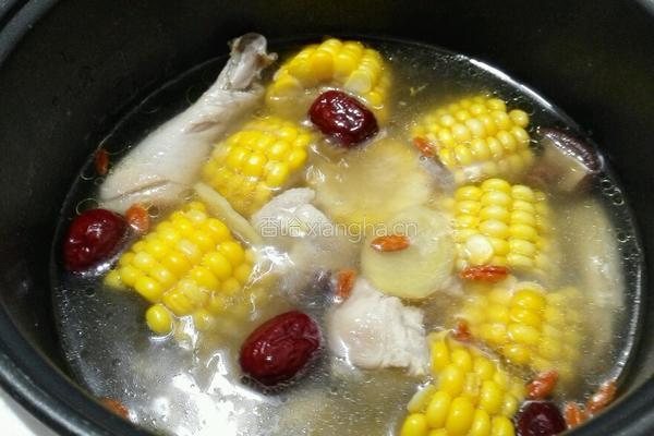 玉米炖鸡的做法图解7