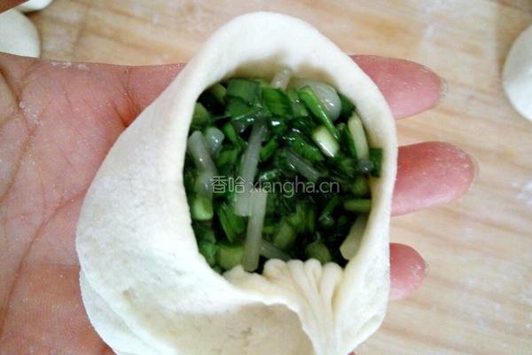 韭菜粉条包子的做法图解14