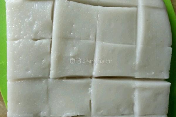 椰香牛奶小方糕的做法图解8