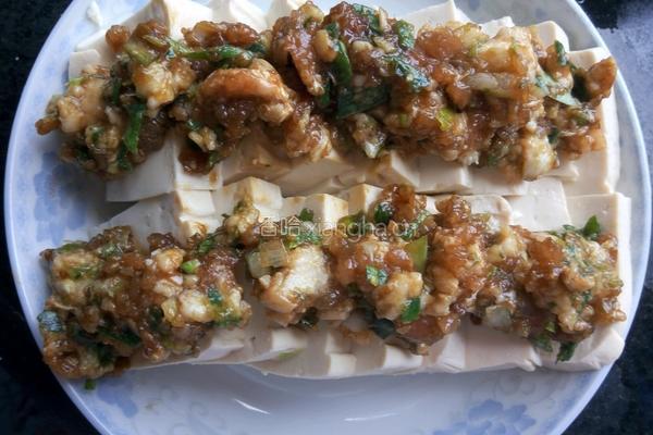 蒸肉沫豆腐的做法图解4