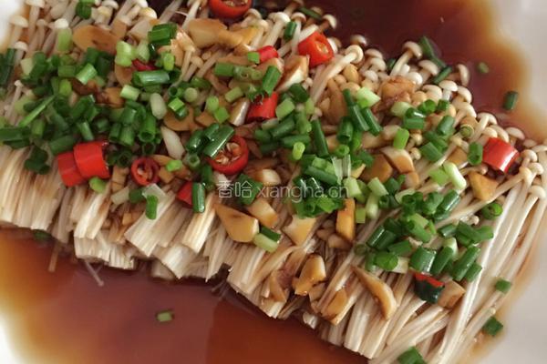 蒜香金针菇（微波炉）的做法图解5
