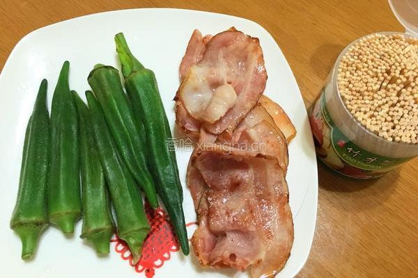 秋葵培根卷的做法图解4