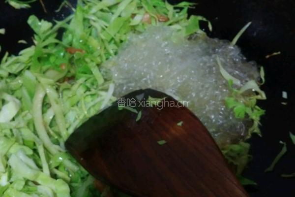 圆白菜粉丝炒肉的做法图解11
