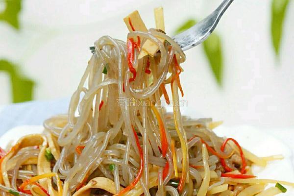 土豆丝炒粉条的做法图解12