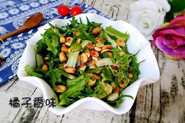 苦苣拌花生米的做法图解5