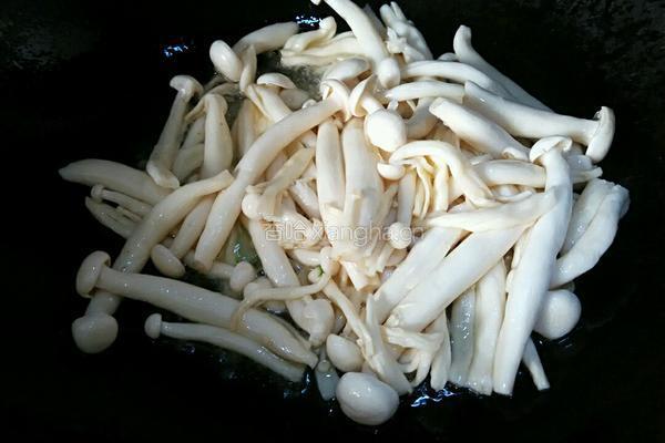肉炒海鲜菇的做法图解4