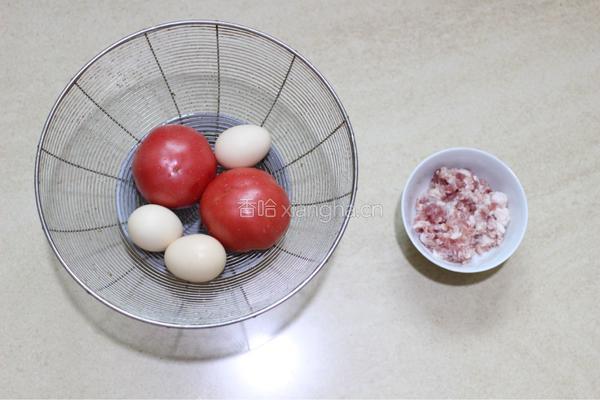 西红柿炒肉末鸡蛋的做法图解1