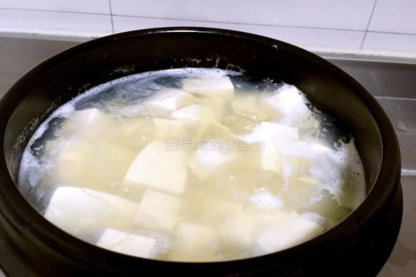 豆腐蛤蜊汤的做法图解4