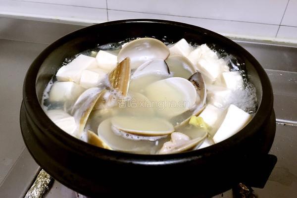 豆腐蛤蜊汤的做法图解5