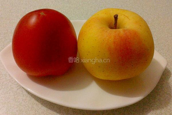 番茄苹果汁的做法图解1