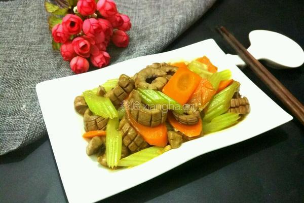 芹菜炒腰花的做法图解13