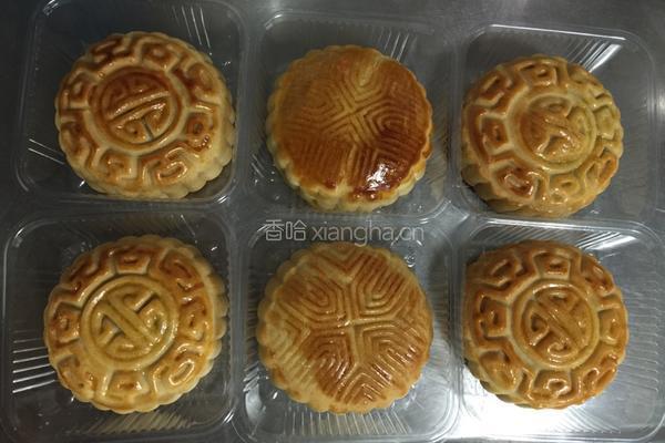 广式蛋黄豆沙月饼的做法图解8