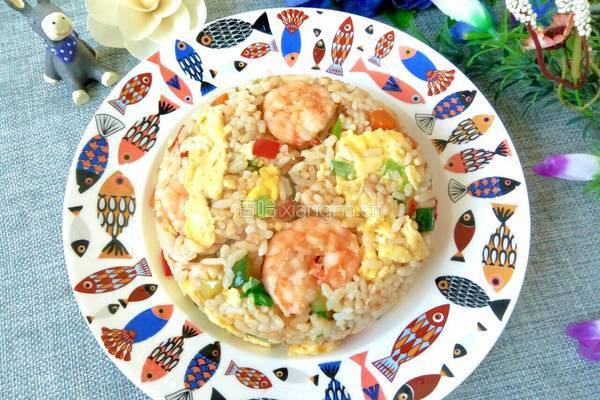 虾仁鸡蛋炒饭的做法图解10